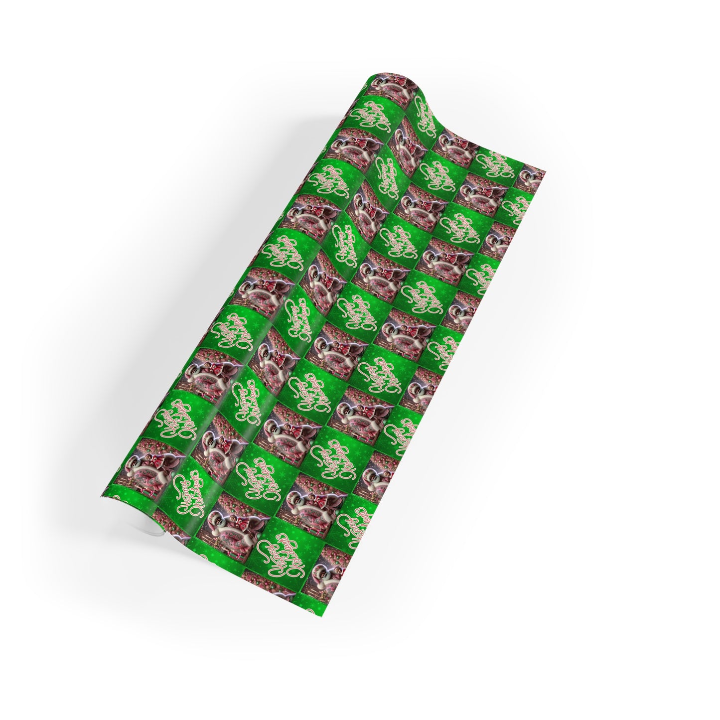 Santa in Blush Custom Gift Wrapping Paper Rolls, 1pc