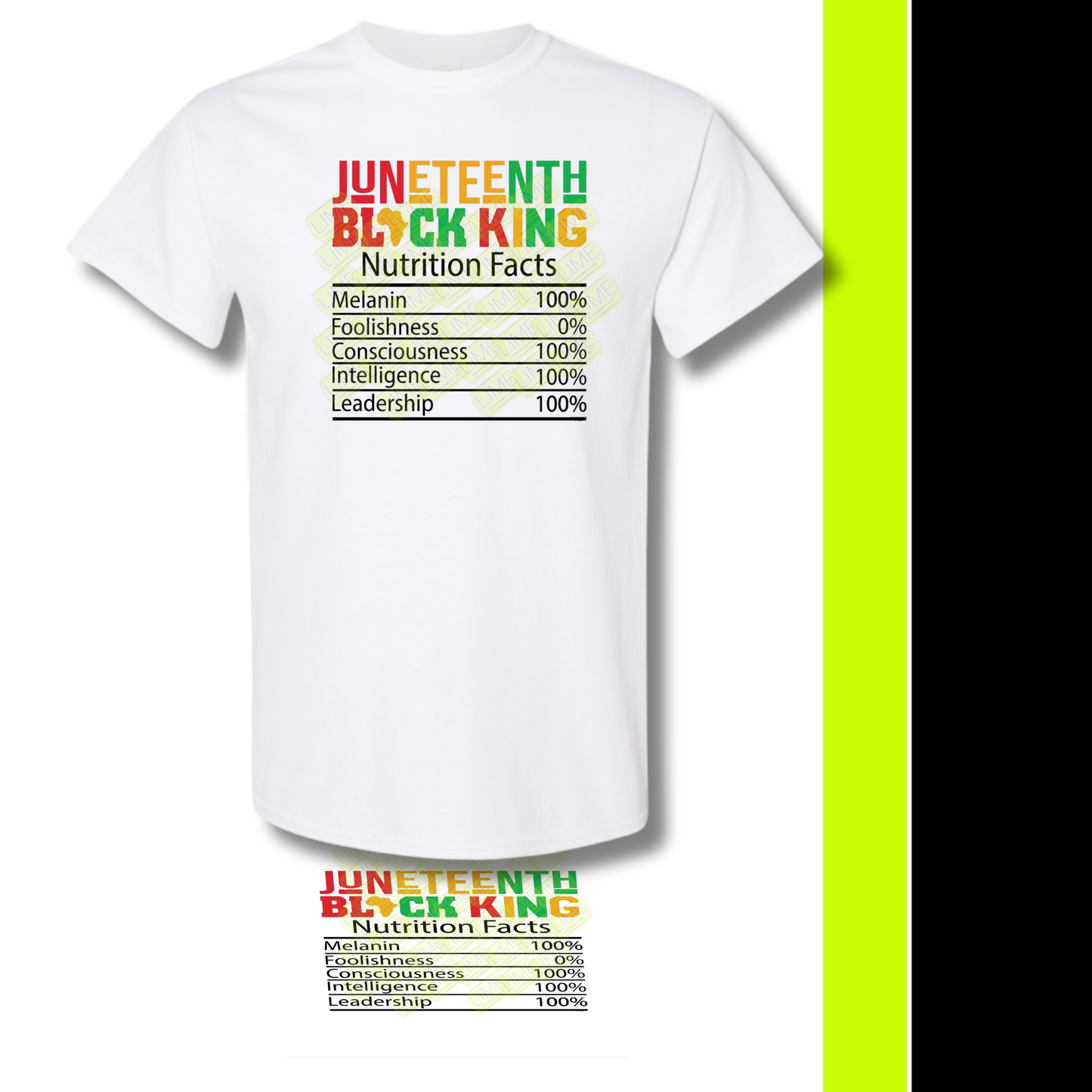 Juneteenth Nutrition Facts T-shirt
