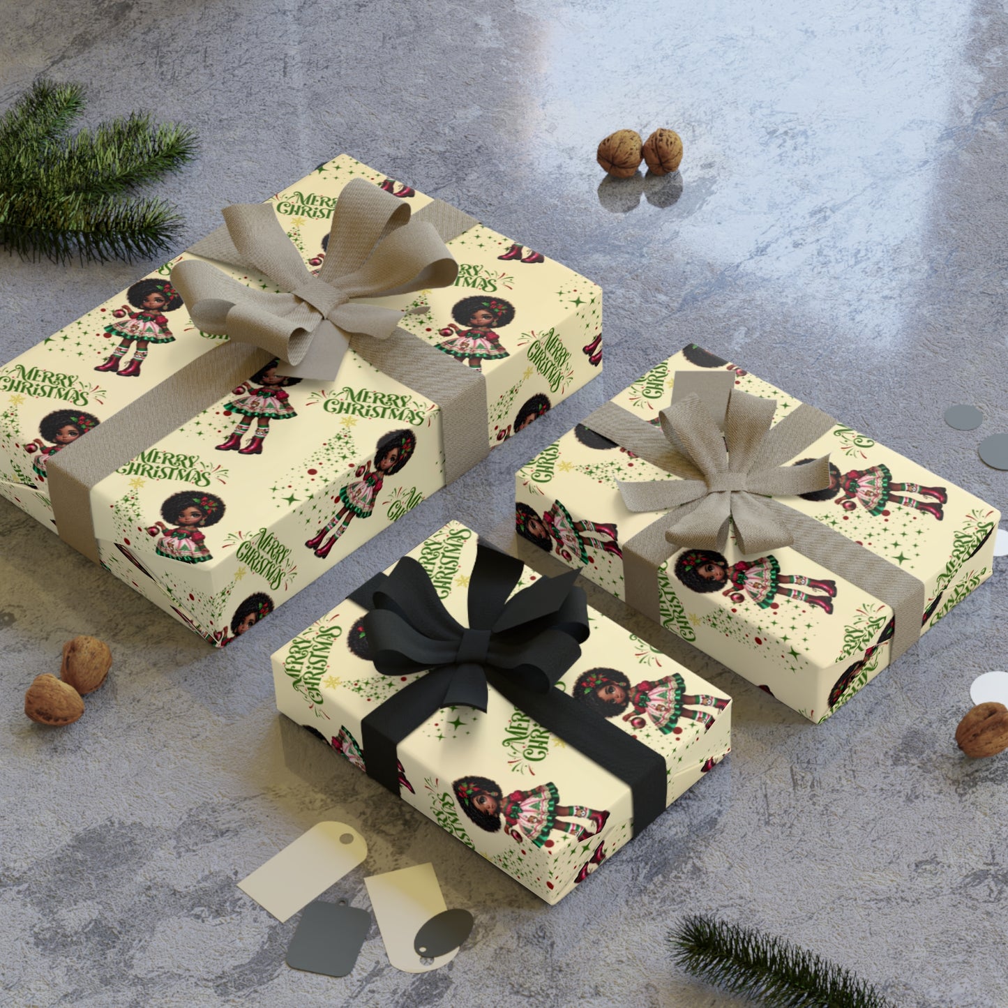 Little Melany Custom Design Gift Wrapping Paper Rolls, 1pc