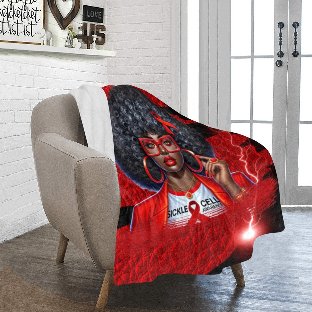 Sickle Cell Awareness Ultra Soft Micro-Fleece Blanket 40x50