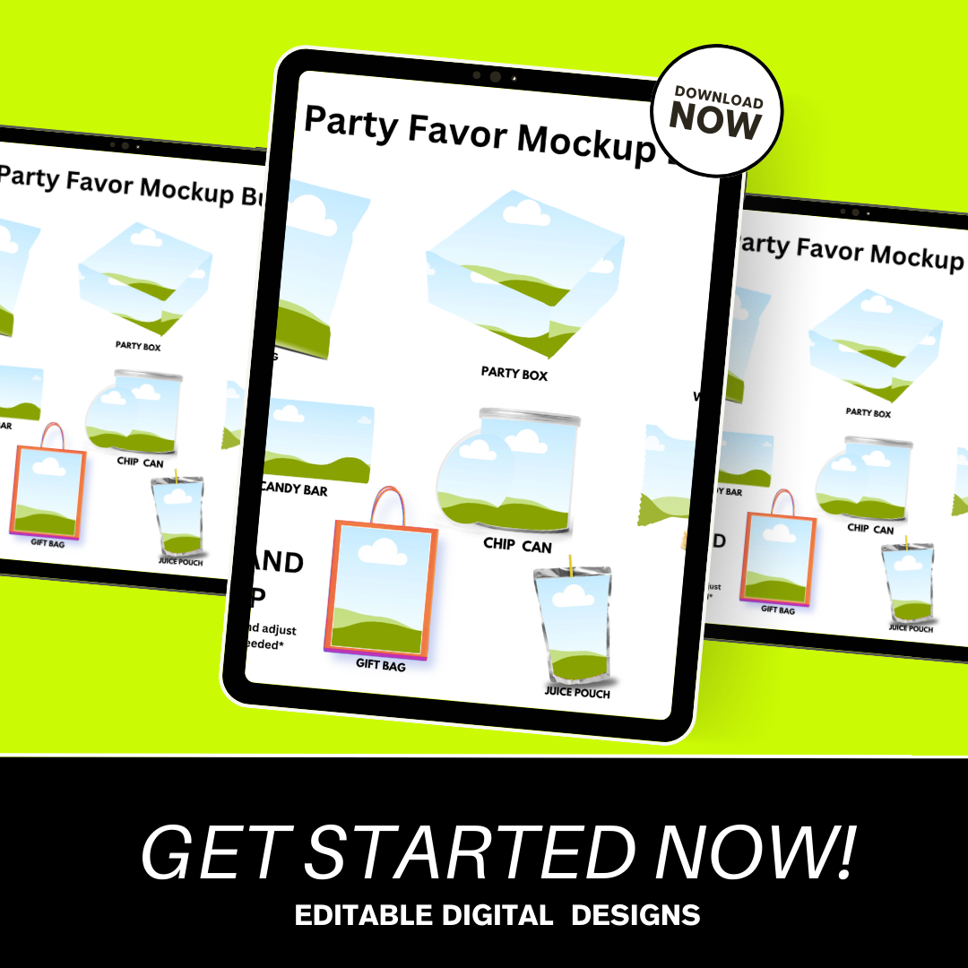 Party Favor Mockup Bundle