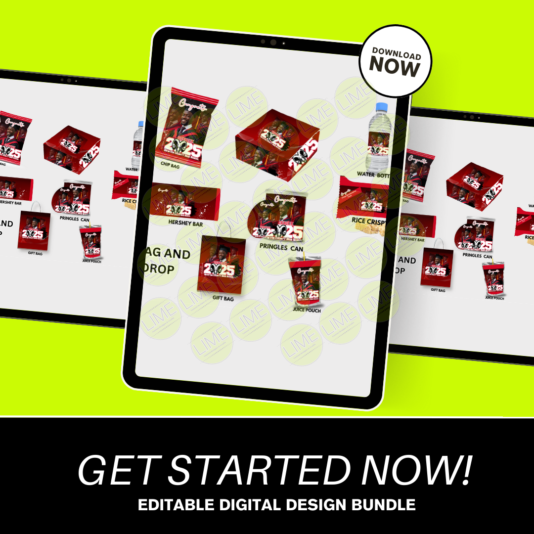 Graduate Party Favor Editable Digital Bundle