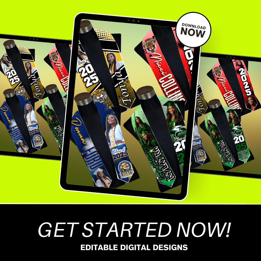 Graduation Stole Editable Digital Bundle
