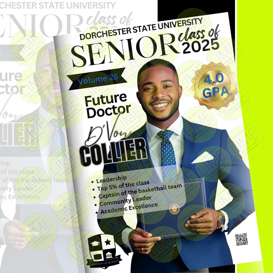 Magazine Editable Digital White Cover Template