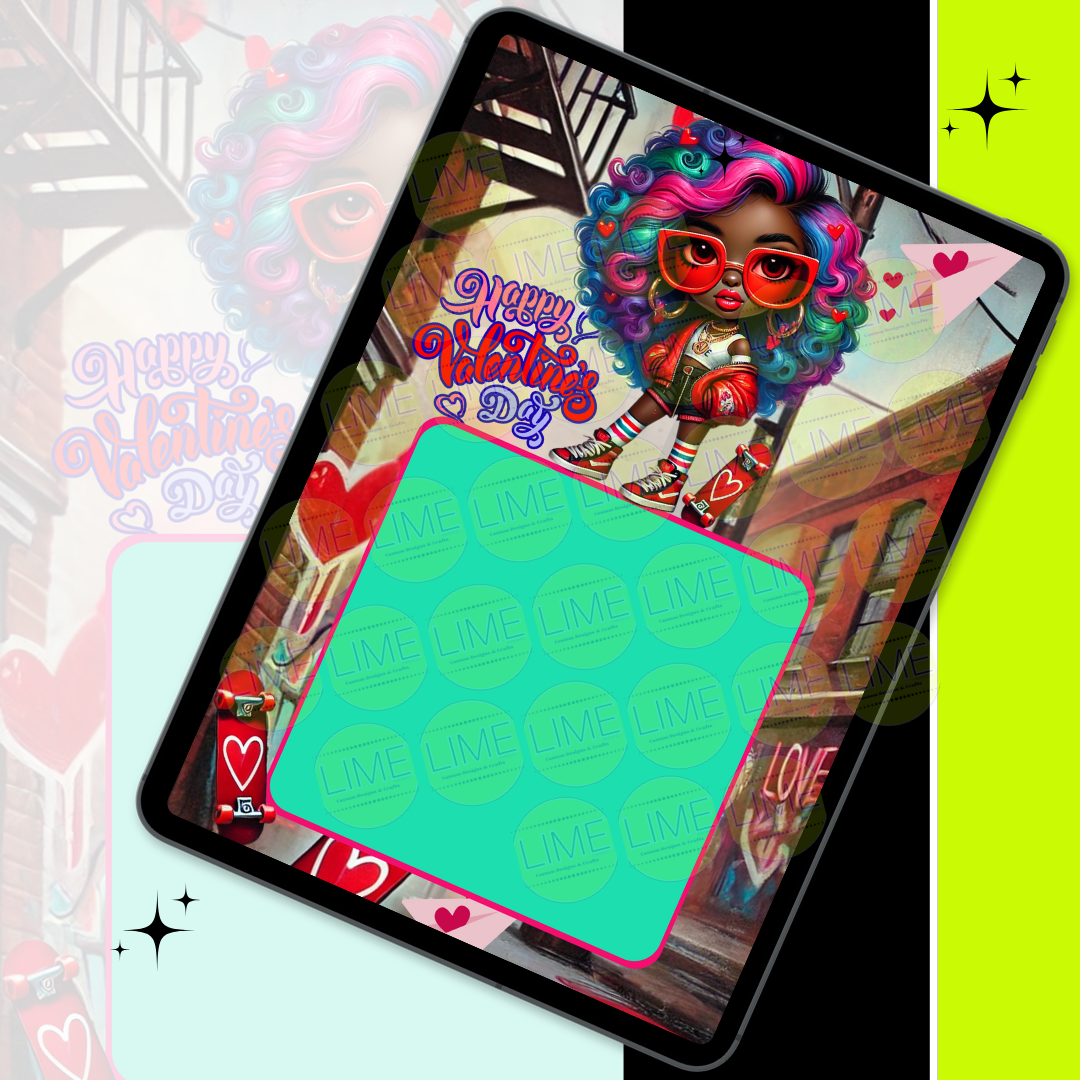 Rainbow Digital Jumbo Valentine