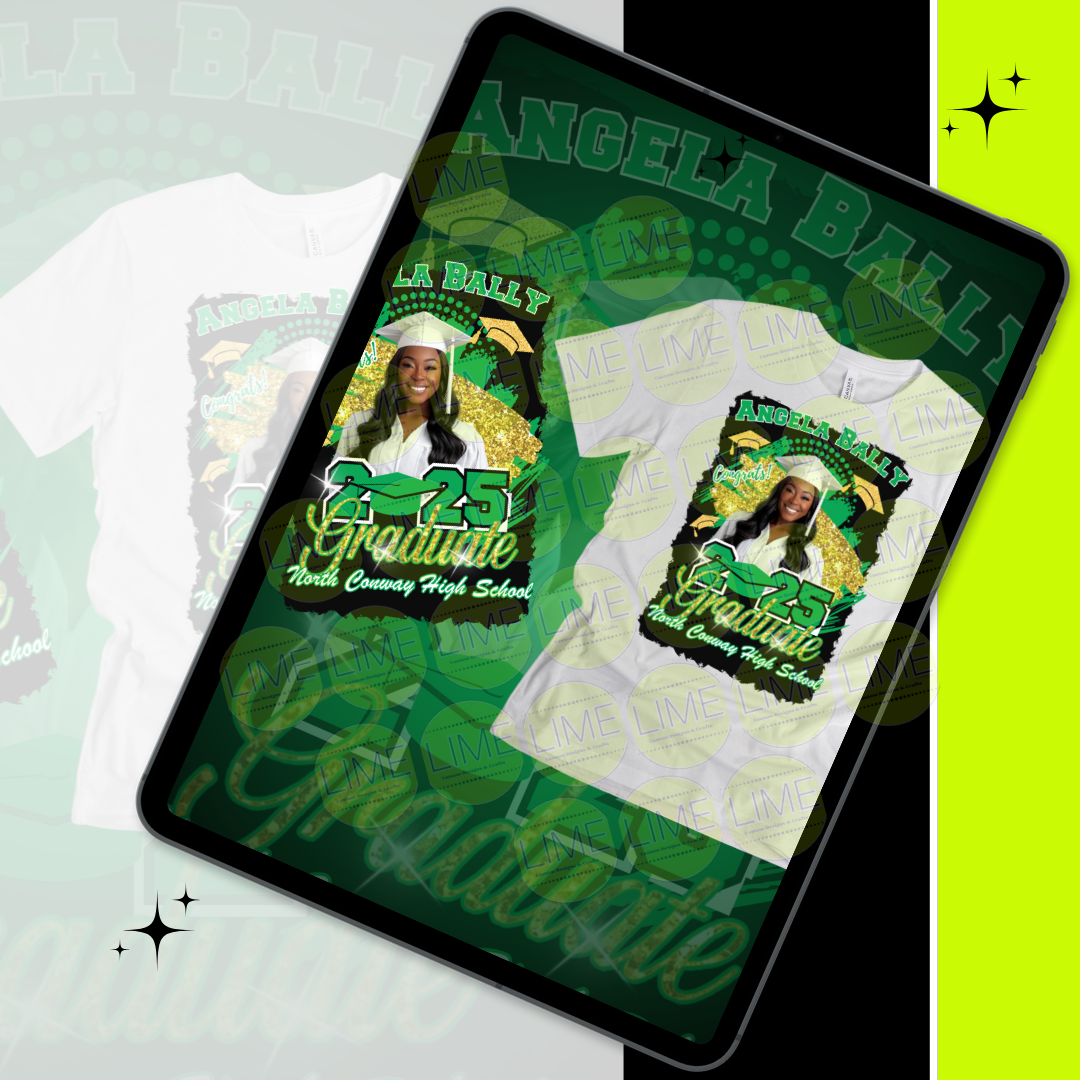 Single Green Graduate Editable Digital Product