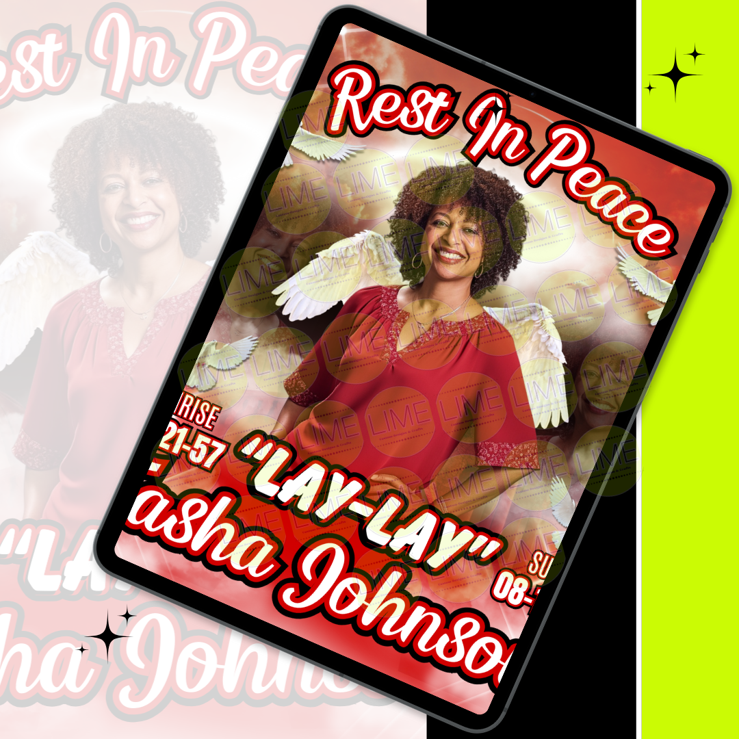 Single Red Memorial Editable Digital Product