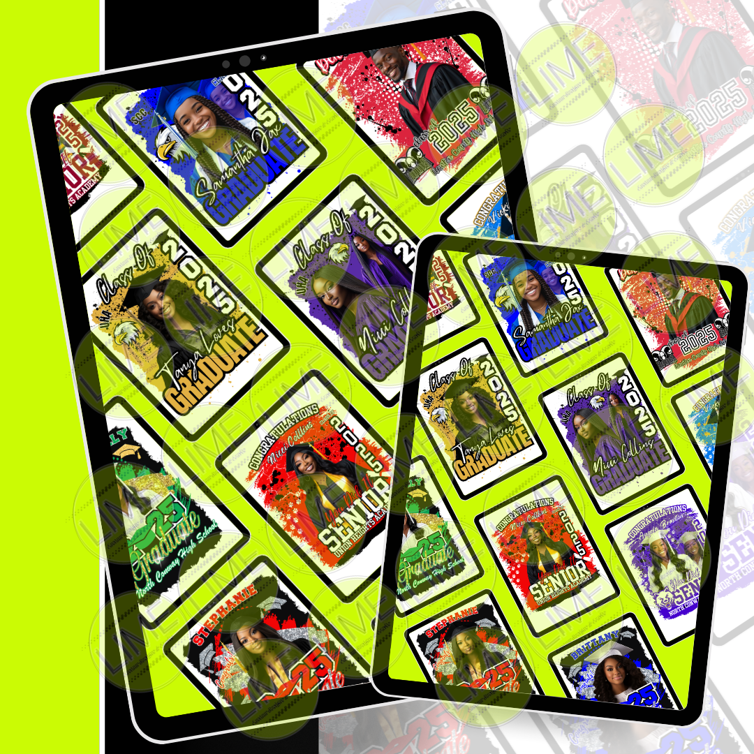 Graduation Cap and Gown Digital PNG Designs