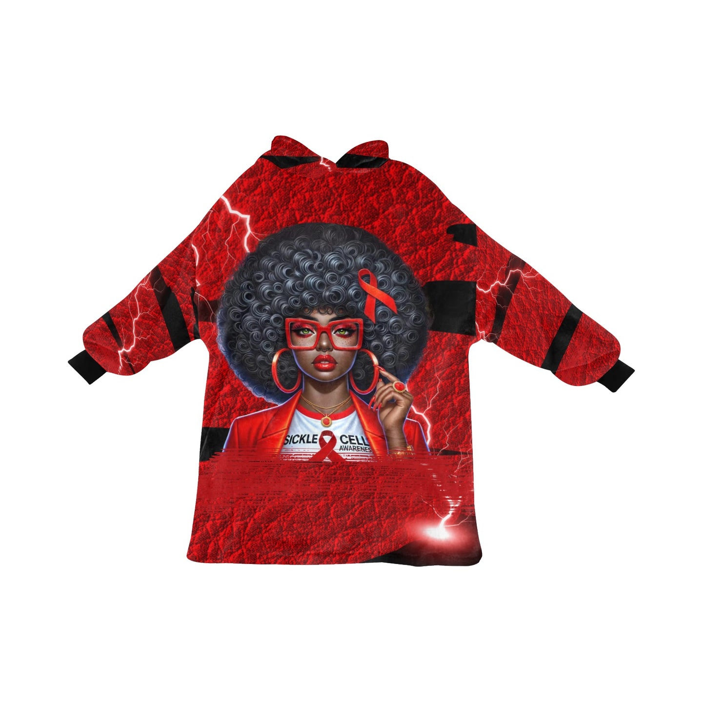 Sickle Cell Awareness Blanket Hoodie