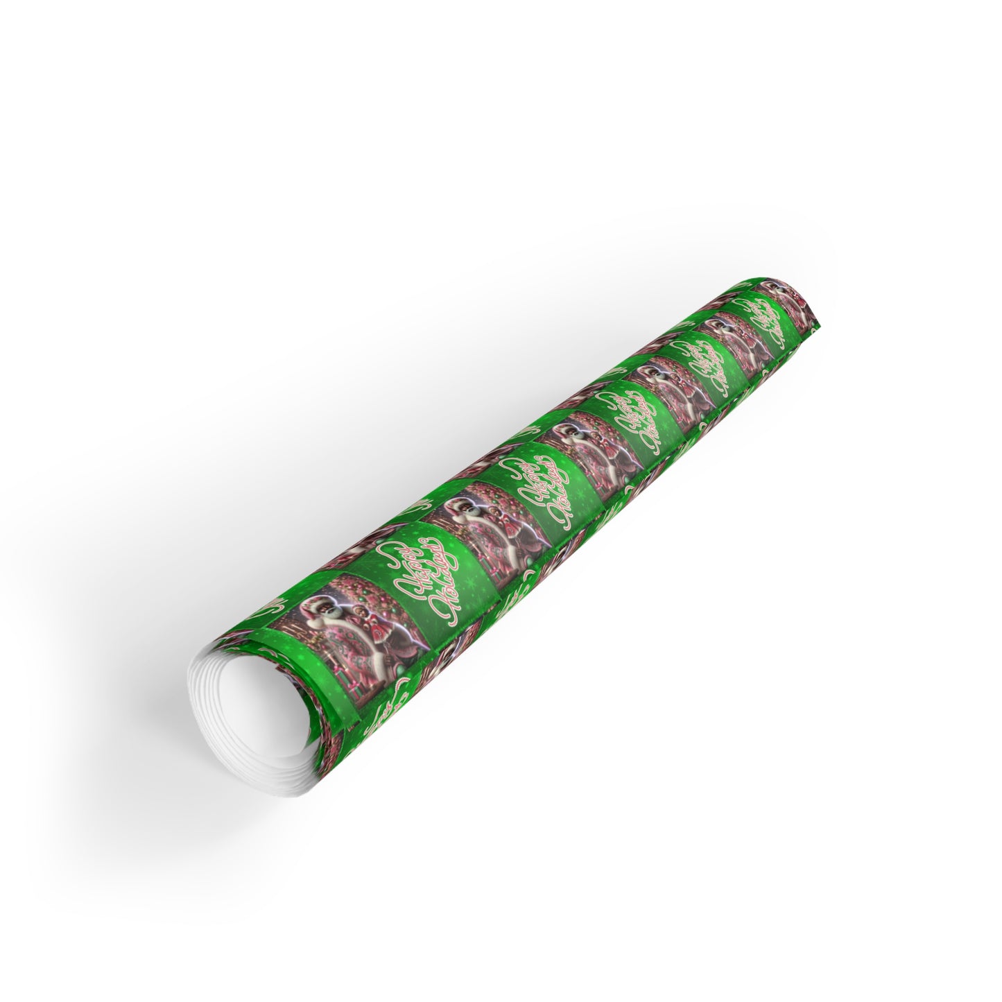 Santa in Blush Custom Gift Wrapping Paper Rolls, 1pc