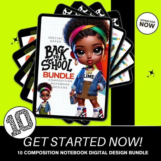 Back-to-School Glow-Up: 10-Design Notebook Cover Bundle