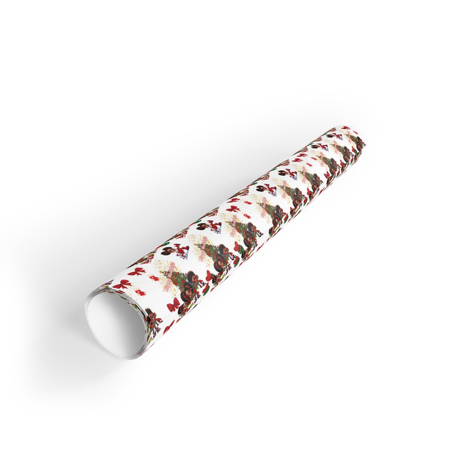 Happy Holiday Custom Gift Wrapping Paper Rolls, 1pc