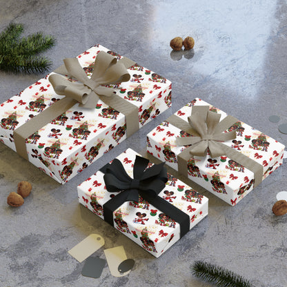 Happy Holiday Custom Gift Wrapping Paper Rolls, 1pc