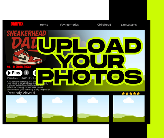 Sneaker Dad custom photo glass
