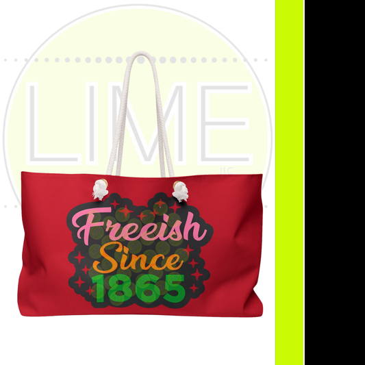 'Freeish Since 1865' Red Trendy Tote