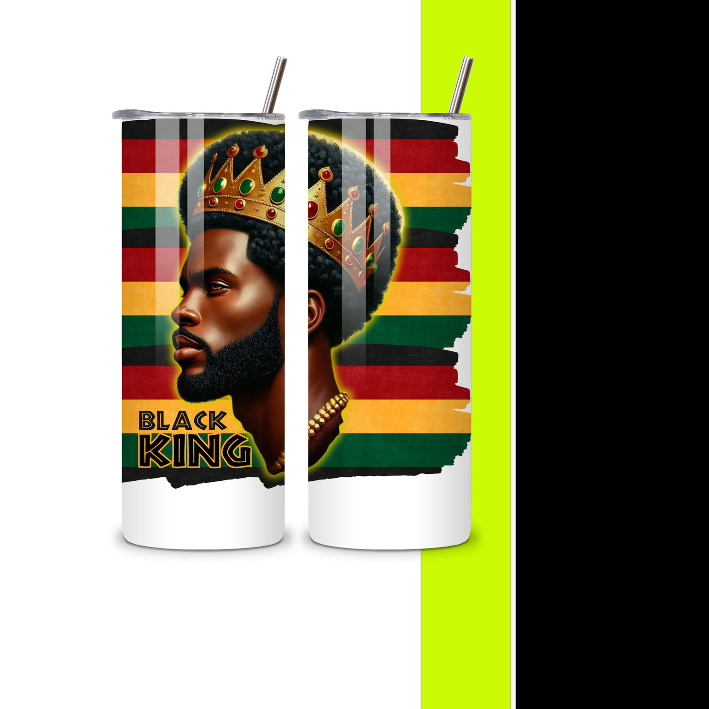Black King Crown Tumbler- Solo Gift for Him
