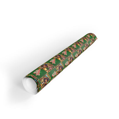 Merry Elf Custom Design Gift Wrapping Paper Rolls, 1pc