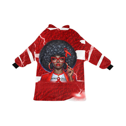 Sickle Cell Awareness Blanket Hoodie