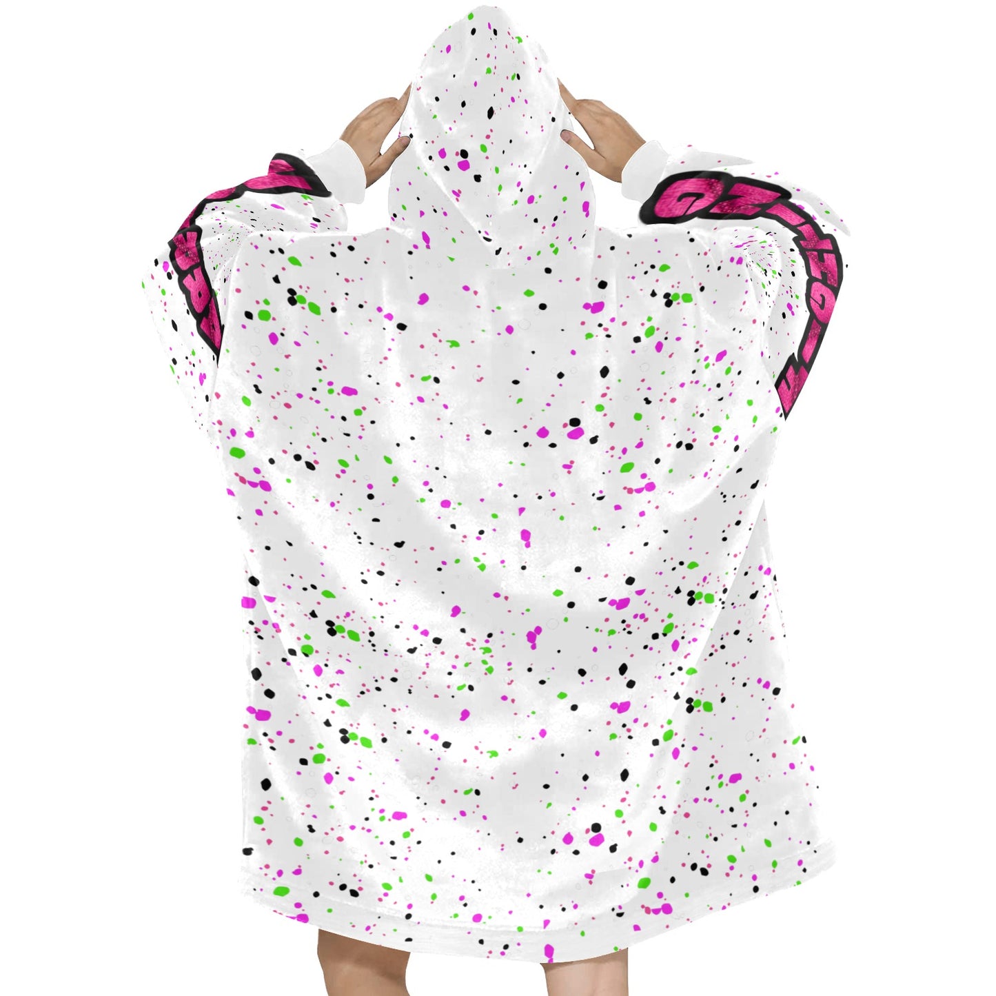 Breast Cancer Awareness Oversized Blanket Hoodie for Women