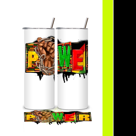 Power Juneteenth Tumbler