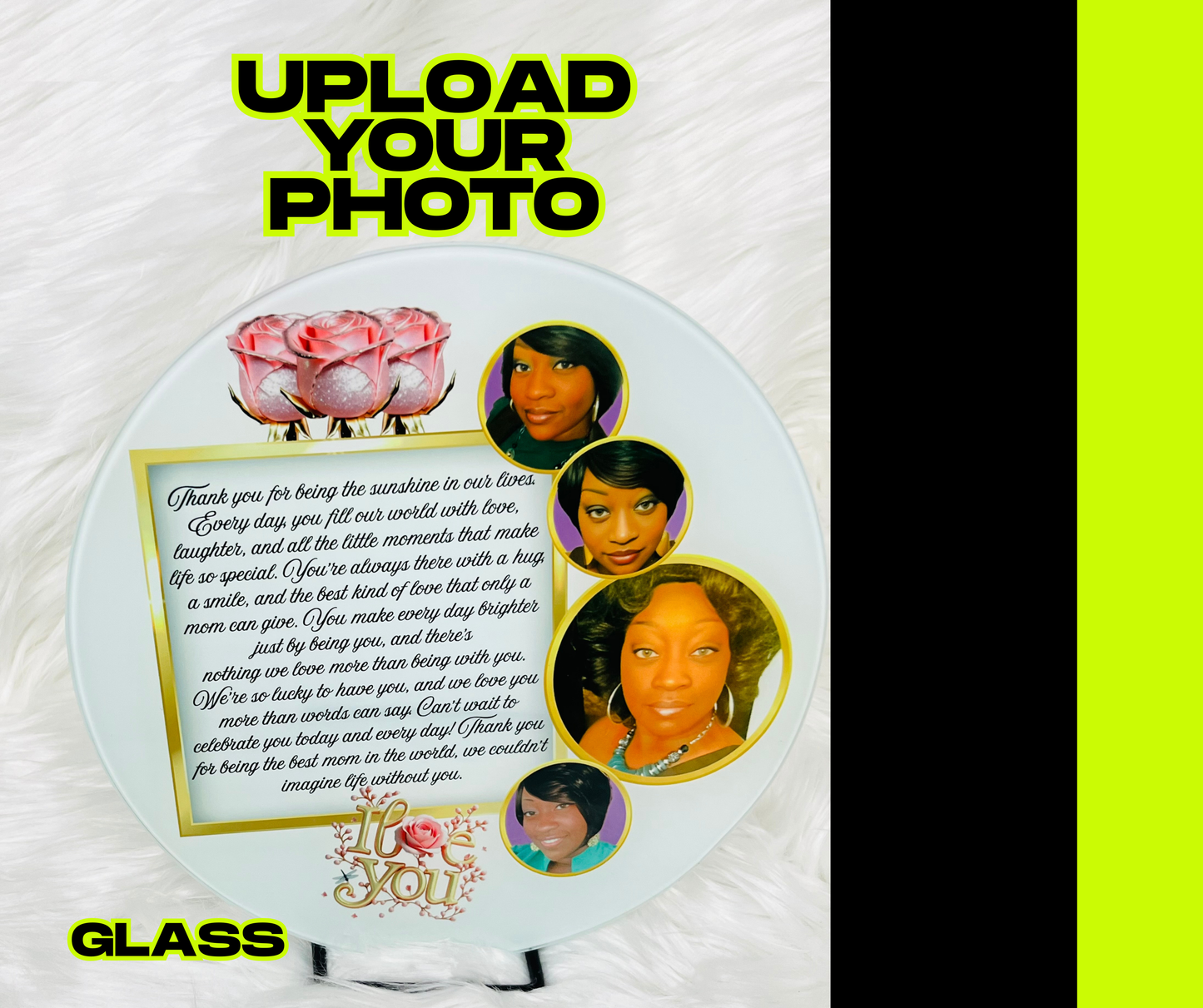 Love Her custom Photo Glass