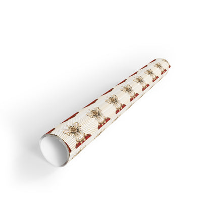 Christmas Ornament Gift Wrapping Paper Rolls, 1pc