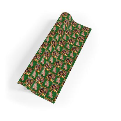 Merry Elf Custom Design Gift Wrapping Paper Rolls, 1pc