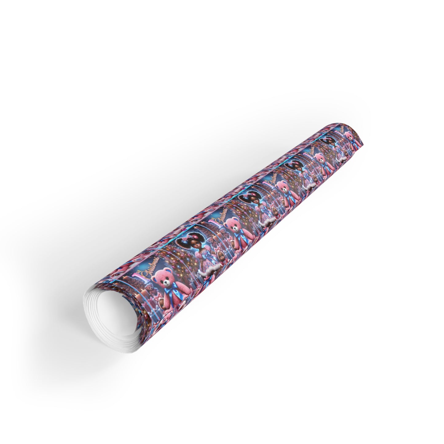 Teddy and Me 1st Christmas Custom Gift Wrapping Paper Rolls, 1pc