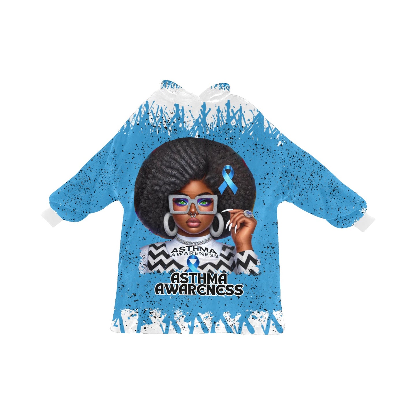 Asthma Awareness Blanket Hoodie