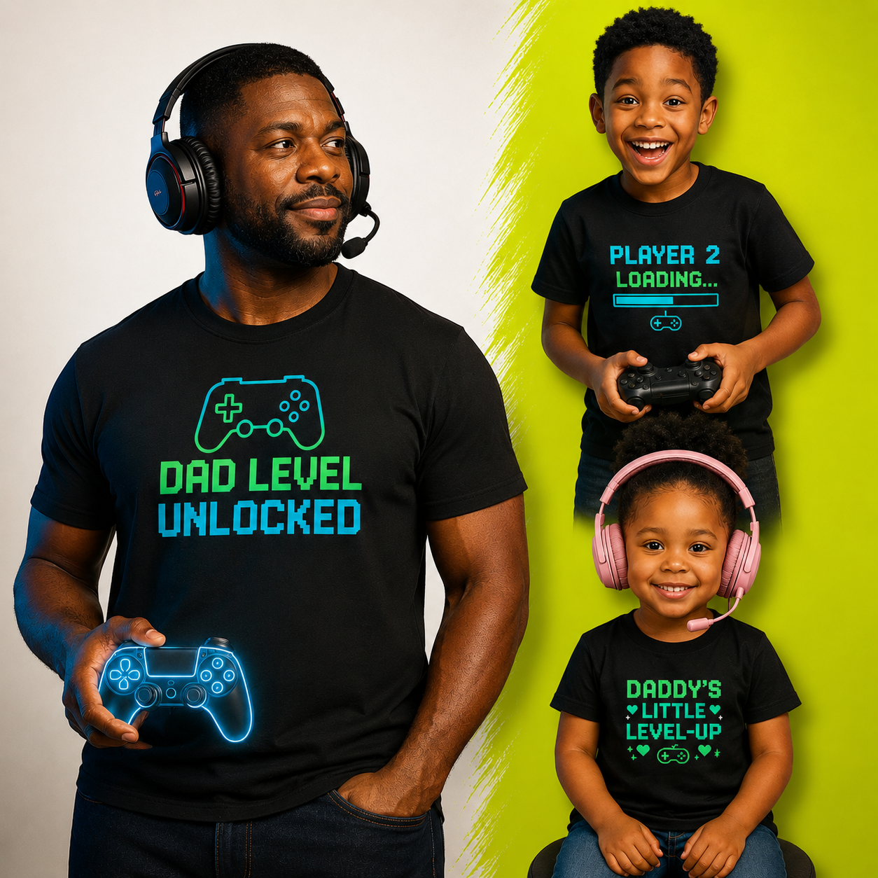 Dad Level Unlocked -  Daddy and Me Bundle