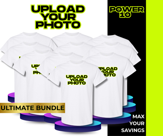 Power 10: Custom T-Shirt Bundle for Business Owners – 10 Personalized Tees