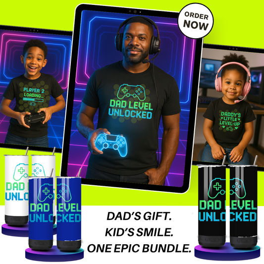 Dad Level Unlocked -  Daddy and Me Bundle