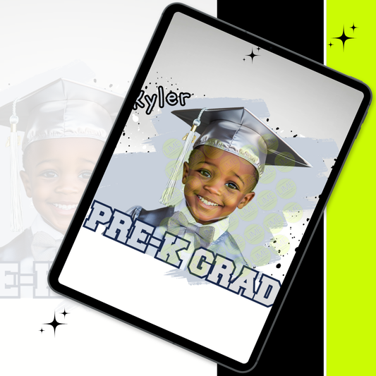 Pre-K Grad. Single digital Template
