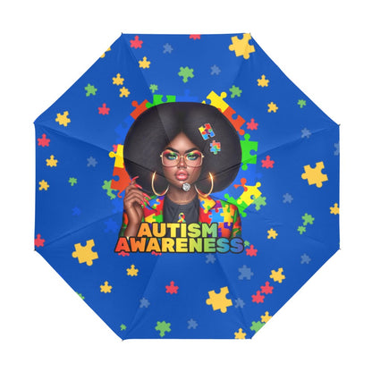 Autism Awareness Anti-UV  Foldable Umbrella