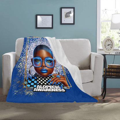 Alopecia Awareness Ultra Soft Micro-Fleece Blanket 40x50