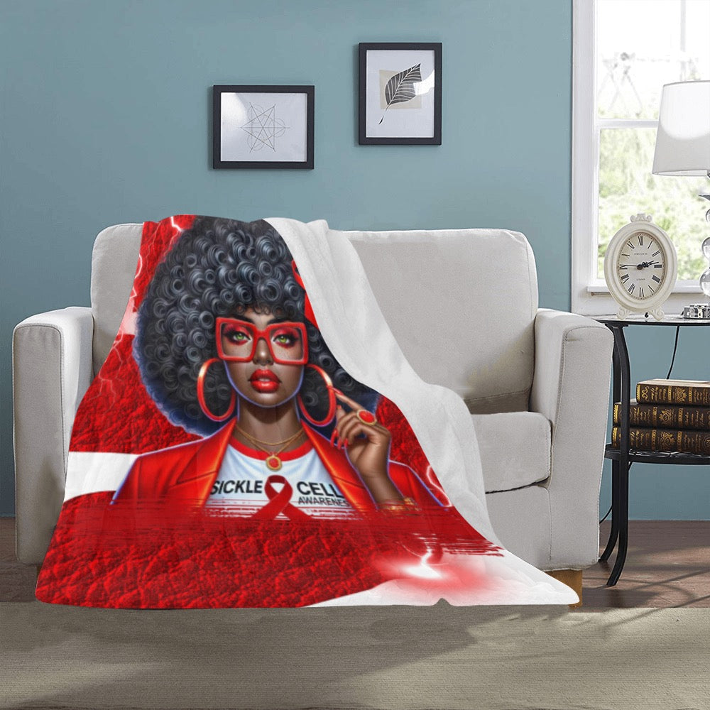 Sickle Cell Awareness Ultra Soft  Micro-Fleece Blanket 40x50